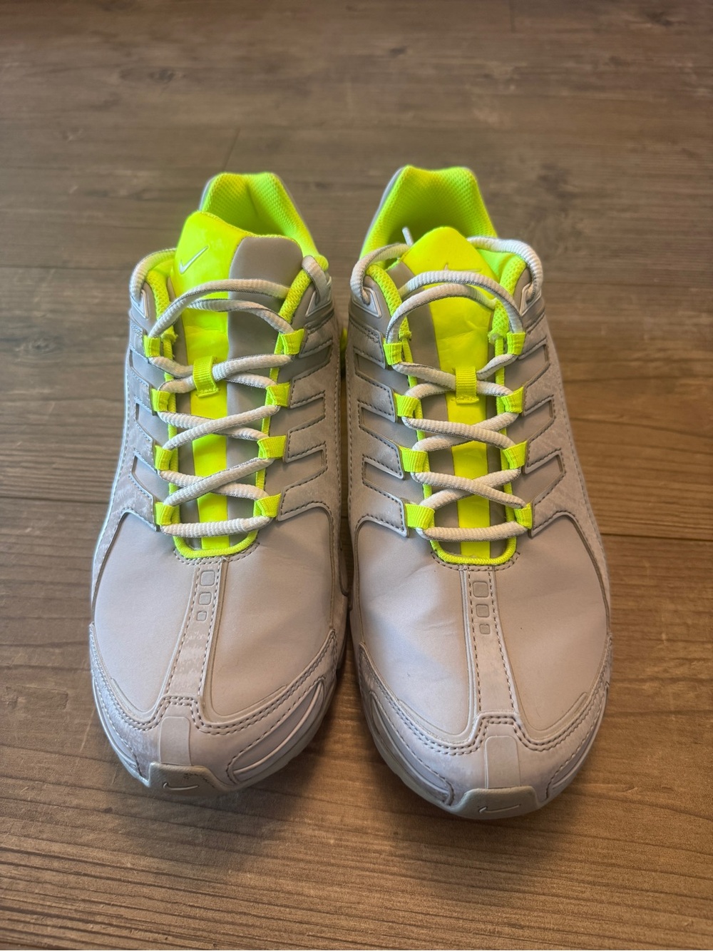 Nike Gray Sneakers with Neon Yellow Accents